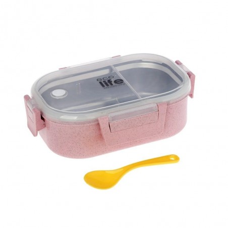 ECO LIFE LIGHT PINK ΦΑΓΗΤΟΔΟΧΕΙΟ 900ml ΜΕ ΧΩΡΙΣΜΑ