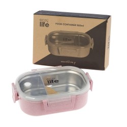 ECO LIFE LIGHT PINK ΦΑΓΗΤΟΔΟΧΕΙΟ 900ml ΜΕ ΧΩΡΙΣΜΑ